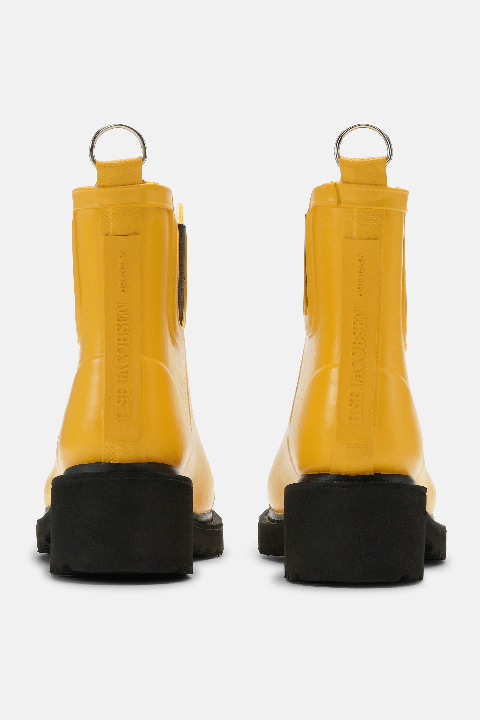 Ilse Jacobsen Hornbæk Footwear Short Rubber Boots With High Heel Rain boots 808 Cyber Yellow